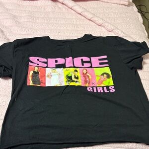 Spice Girls Graphic Black and Pink Crop Top